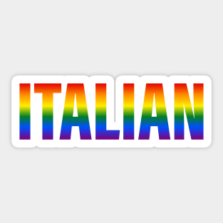 Rainbow Italian LGBTQ Pride Sticker